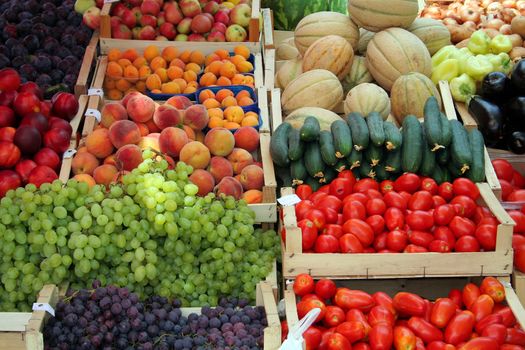 fruit and vegetable market in Korcula (Croatia)