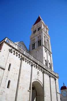 old tower of cathedral in Trogir