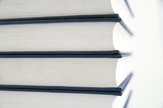 stack of books on the white background