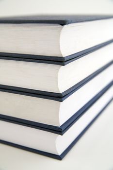 stack of books on the white background