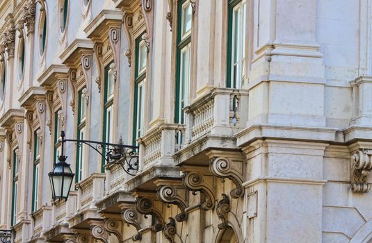 ornament's details on ancient facade