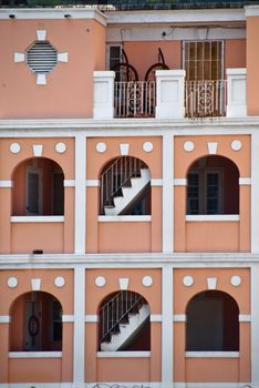 A bahamas three story house outside view