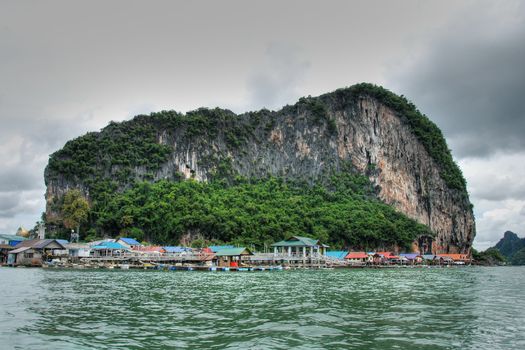 A colourful Fishermen Community near Krabi, Thailand