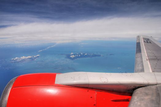 Thai Island viewed from an Airplane in August