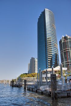 Building along the river of Brisbane, Australia