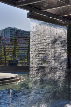 Small falls in a park, downtown Brisbane