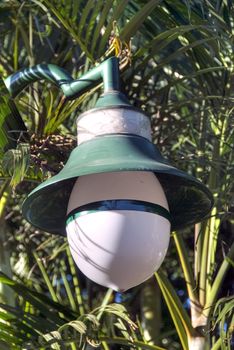 A small lamp in a park near the Brisbane River