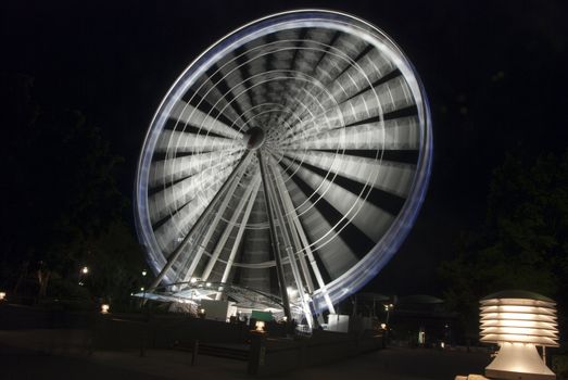 A dramatic view of the spinning wheel in Brisbane