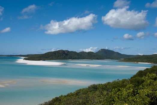 A stunning view of Whitehaven Beach in the Whitsunday Islands