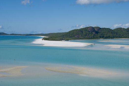 A stunning view of Whitehaven Beach in the Whitsunday Islands