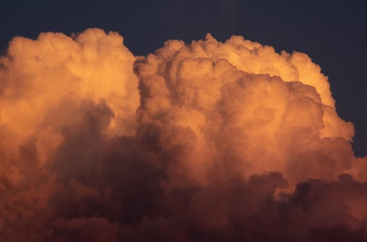 Omnious looking orange clouds, shot at dusk.