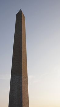 The Washington monument shot at dusk, in Washington DC, USA.
