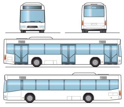 Public Bus Template - layout for presentation 