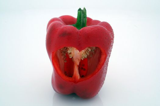 heart cut on paprika