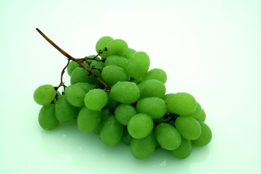 brunch of grapes on white background
