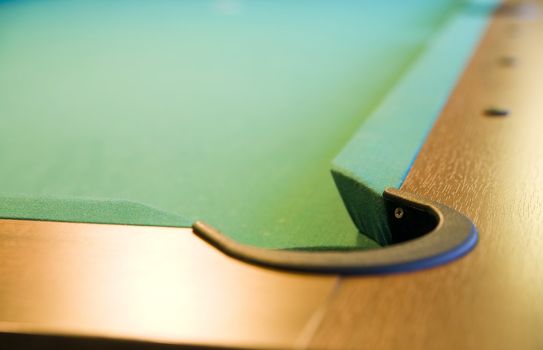 corner of pool table with sharp pocket