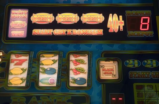 jackpot - fragment of gambling machine