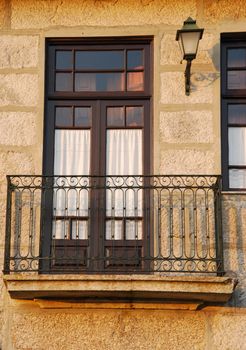 beautiful and traditional balcony in Porto, Portugal
