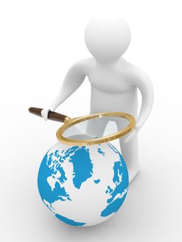 Global search. Isolated 3D image on white