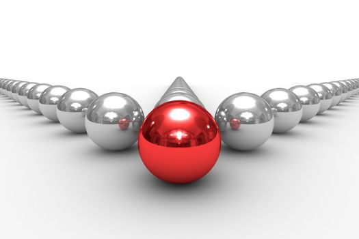 Conceptual image of teamwork. Isolated 3D image.