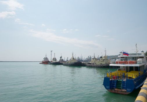 photo of the seaport with ships beside quay