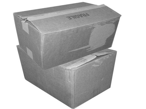 Parcel or packet isolated over white background