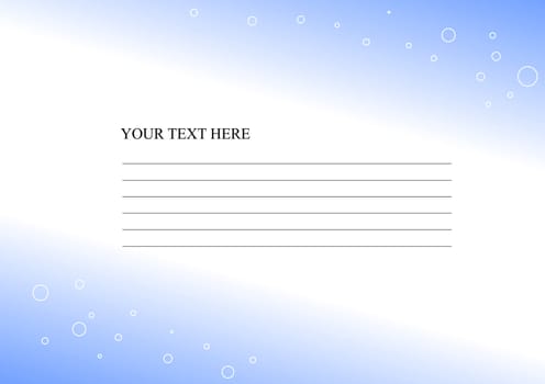 Blue frame with copy space