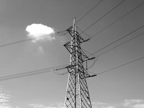 Electric transmission line tower mast
