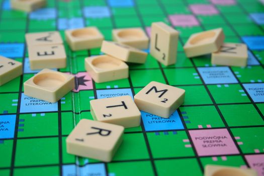 picture of mess on the scrabble board