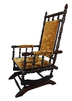 Antique Rocking Chair isolated with clipping path        