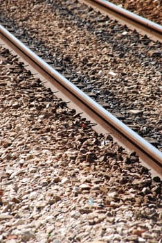 close up photo of a vintage railway train track