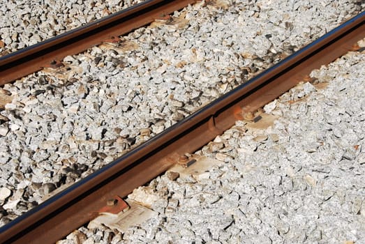 close up photo of a vintage railway train track