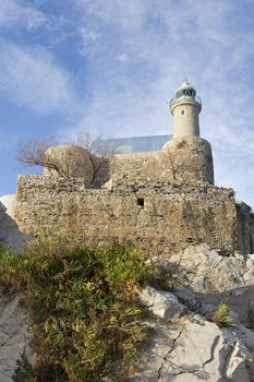 image of a lighthouse in castro urdiales, spain