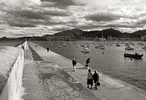 deep image of a walk by the sea in cantabria, spain