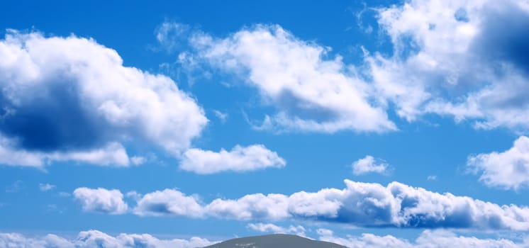 Lots of small clouds in blue sky