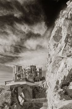 image of the great cathedral of castro by the sea