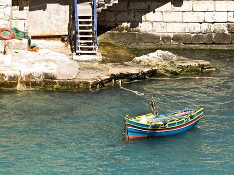 Detail of empty quayside in the Mediterranean