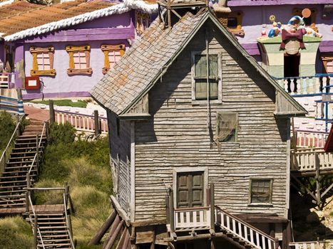 Cabins and houses built of wood in Malta