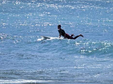 Surfing the waves is a very rare event in Malta