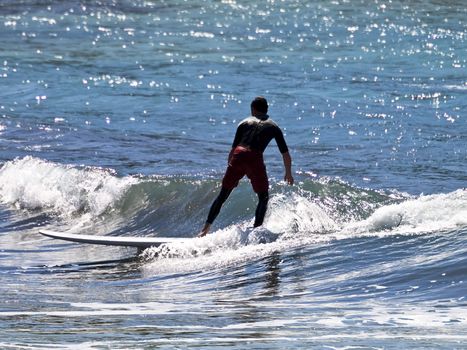 Surfing the waves is a very rare event in Malta