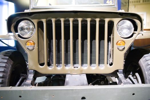 front of old jeep - classic american 4x4 car