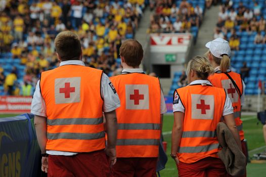 The first aid in fooball takein in Oslo stadion on June2009