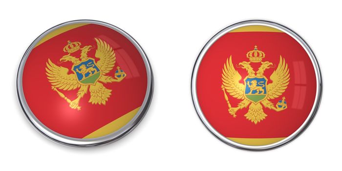 button style banner in 3D of Montenegro