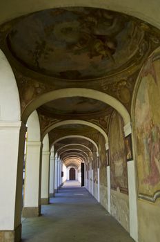 small pilgrimage church in a suburb of Prague