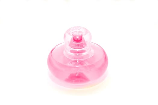 photo of the bottle of perfume on white background