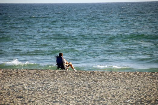 A man taking his time for relax in West Palm Beach