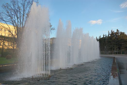 photo of the beautiful fountain with streem of water