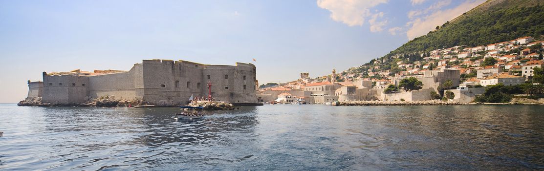 Dubrovnik, Croatia - view from seaside on the old port