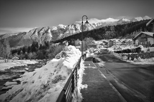 small town of Commezzadura - italian dolomites