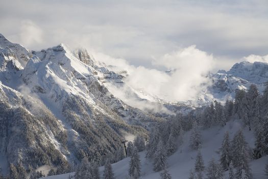 winter landscape - photo taken in italian dolomites